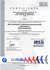 ISO-TS 22163：2017证书